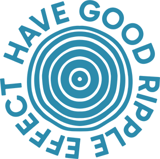 Have Good Ripple Effect - Round - Medium Blue Have Good Ripple Effect